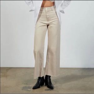 Zara The Marine Straight Leg Stone Jeans